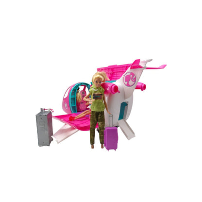 Mon avion de rêve et ses 3 Barbie
