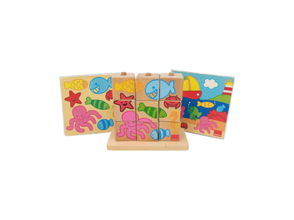Puzzle cube en bois 