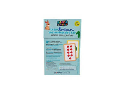 Le jeu Montessori des nombres de 0 à 20- Édition 2020