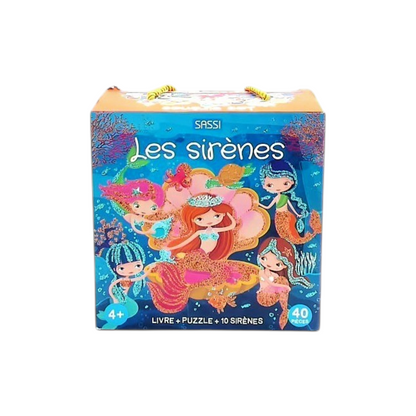 Puzzle - Sirènes - 40 pièces et 10 figurines