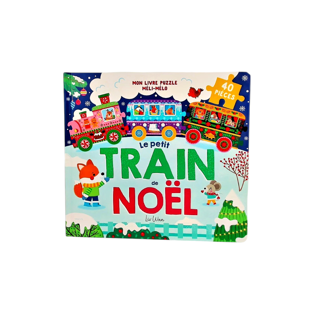 Le petit Train de Noël - Livre puzzle -  40 pièces