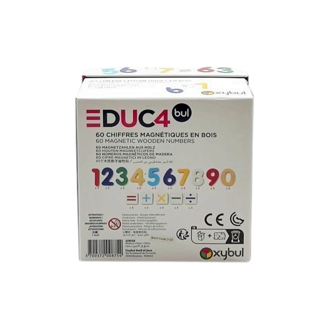 Educabul - 60 chiffres magnétiques en bois