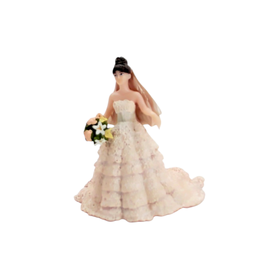 Figurine - Mariée dentelle blanche