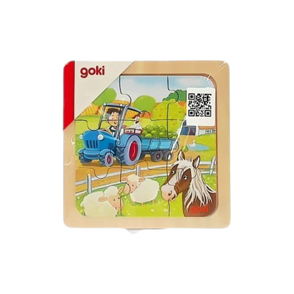 Puzzle en bois - La ferme - 9 pièces