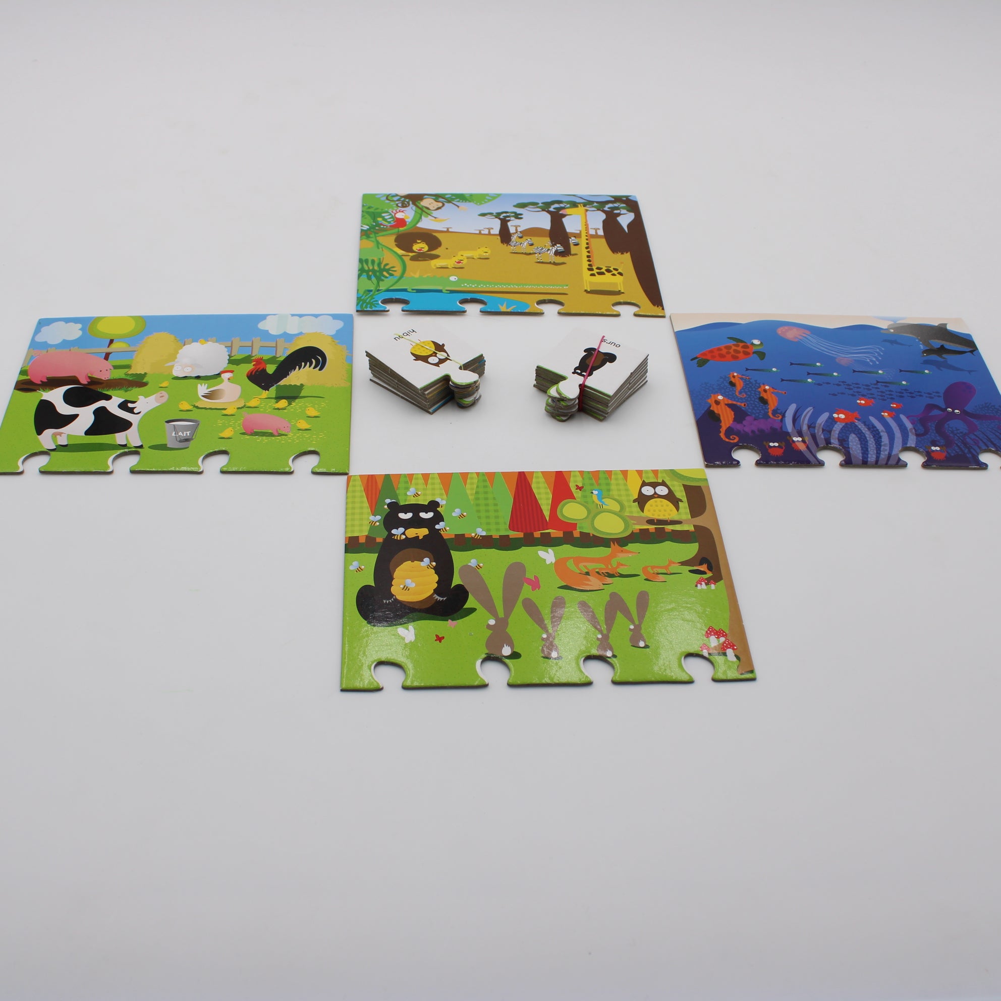 Puzzle - Les Funny puzzles éducatifs - 4x4 pièces
