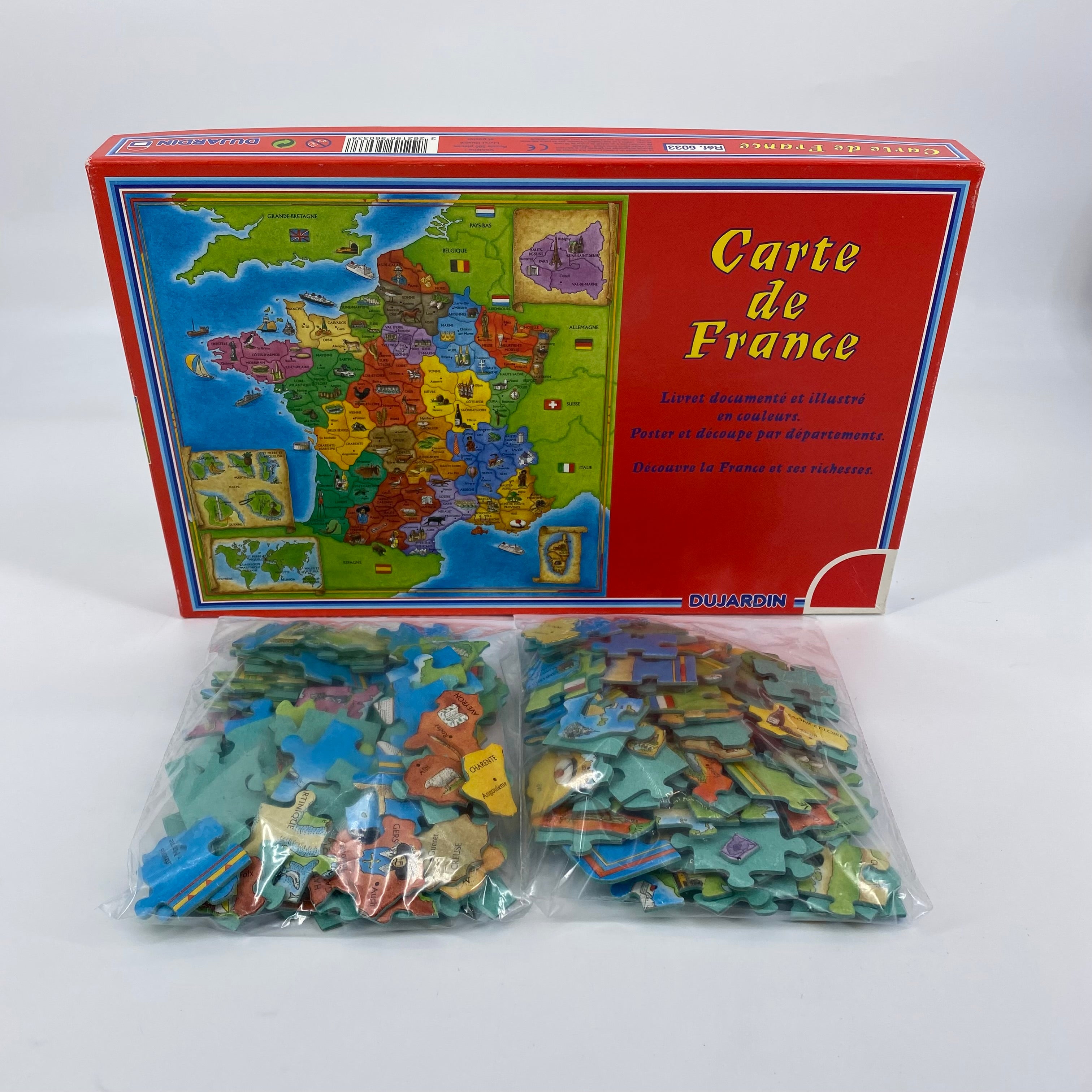 Puzzle - Carte de France - 200 pièces- Édition 1998