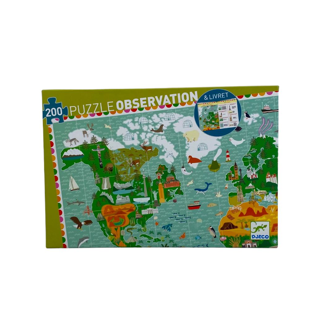 Puzzle observation - Tour du Monde - 200 pièces