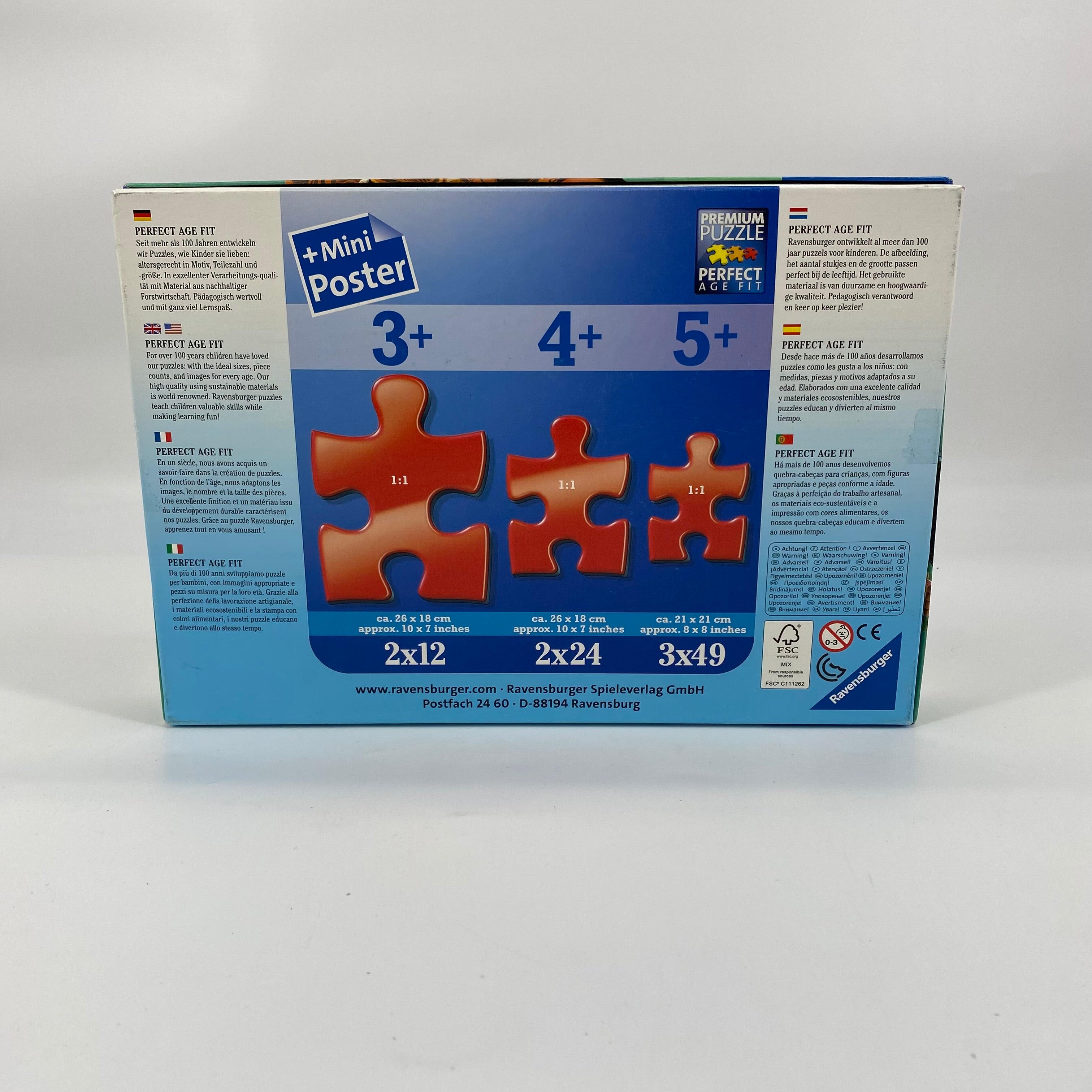 Puzzles Vaiana 3x49 Pièces