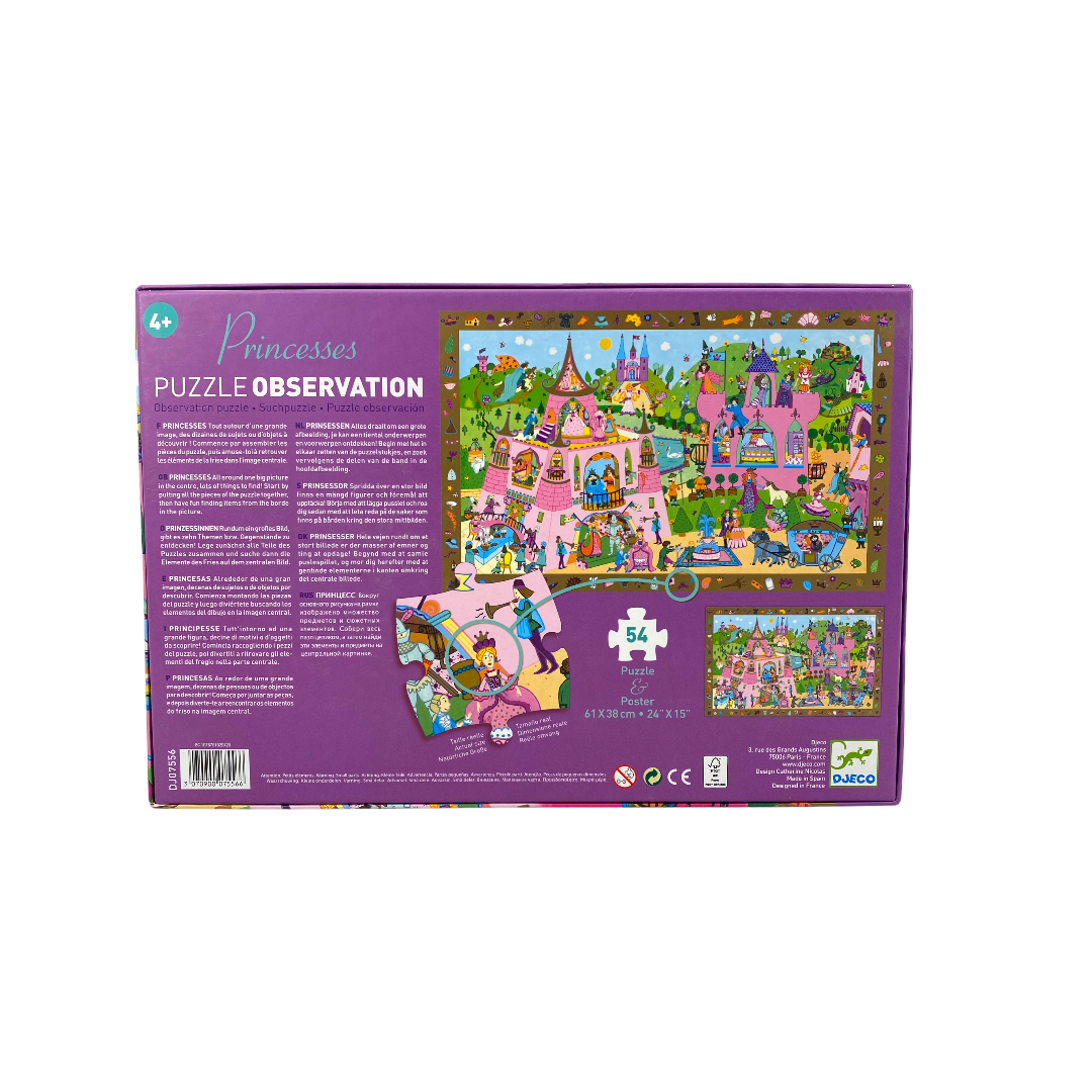 Puzzle observation - Princesses - 54 pièces